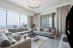 Livbnb Suites - Sky High 3BR next to Dubai Mall with Burj View